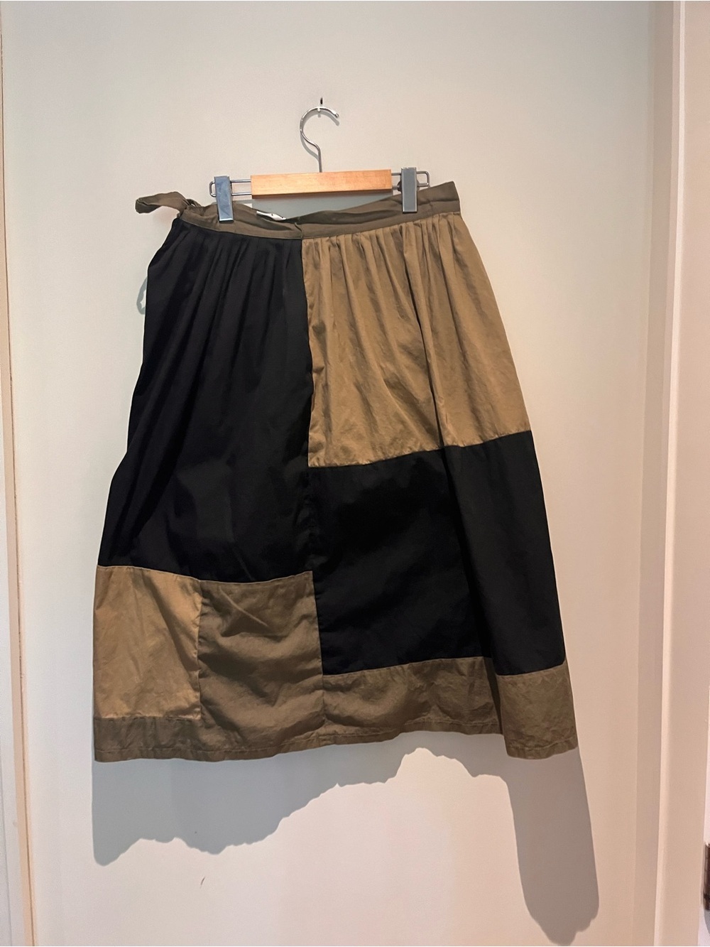 Colourblock Patchwork Print Midi 100% Cotton Skirt M/L - Picture 3 of 8